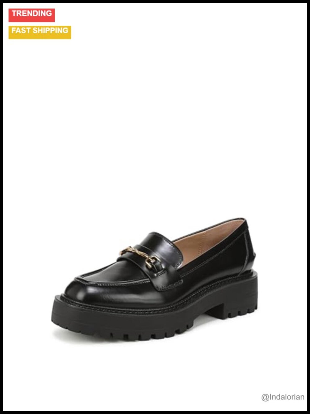 Platform Loafers Square Toe Chunky Sole Slip-On